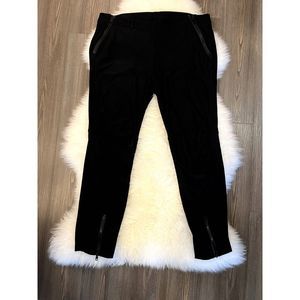 Anatomie Flora Slim Fit High Rise Pant with Zipper Hardware, Black, Size L